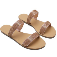 2020 woman shoes summer slippers ladies shoes strap  cross-border big size flat sandals slipper
